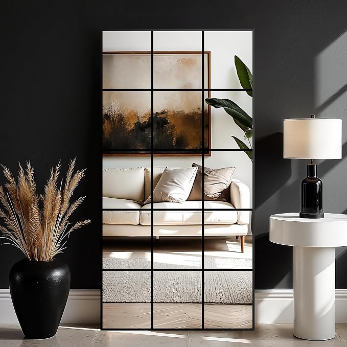 Window Mirrors for Wall Decor, Large Wall Mirrors Decorative Window Pane 28 x 55 by Unknown