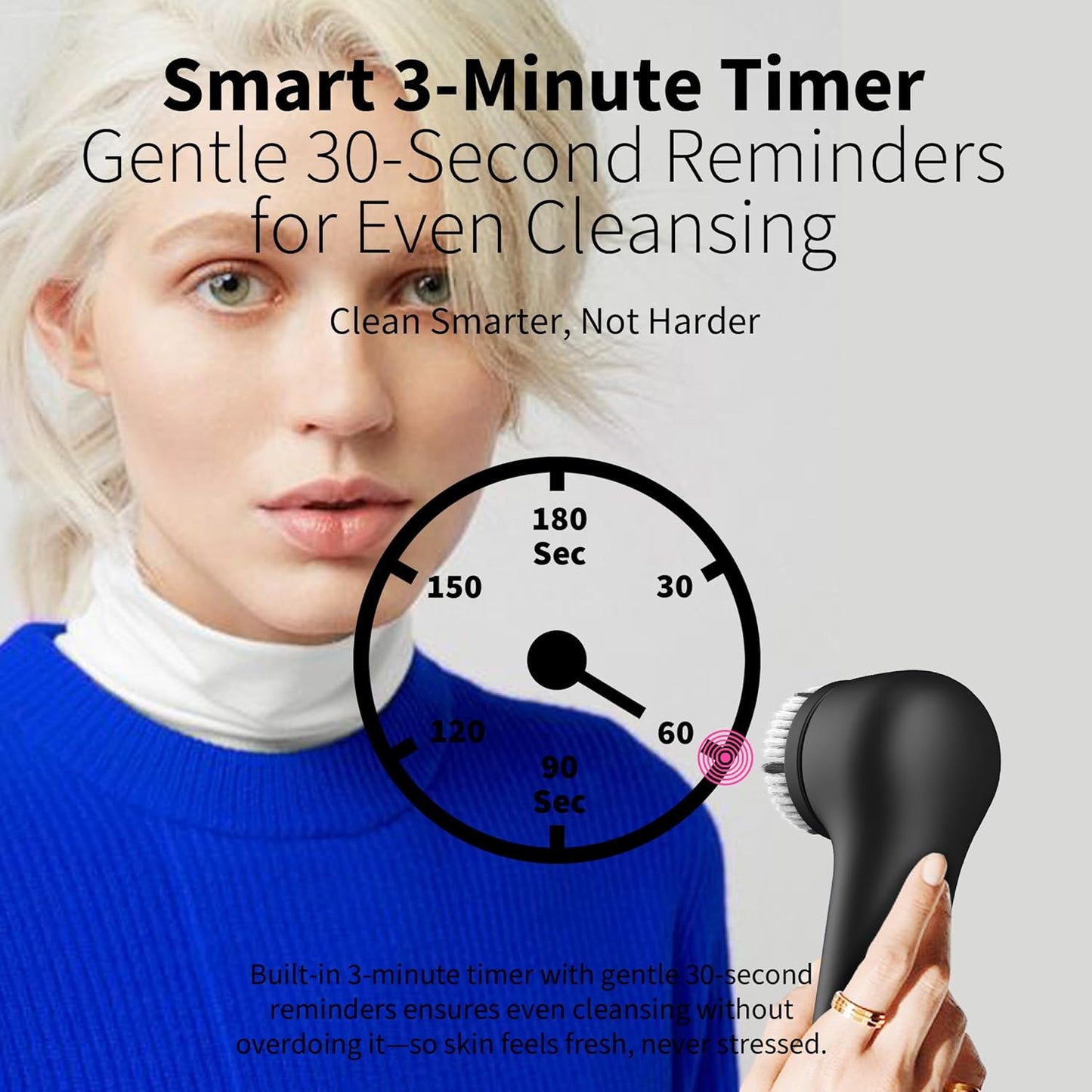Premium Facial Cleansing Brush,Waterproof Face Scrubber,Spin & Sonic Modes with 3 Intensities,Magnetic 3-Head System for Deep Pore Cleaning, Gentle Exfoliation & Sensitive Skin Care - for Women & Men