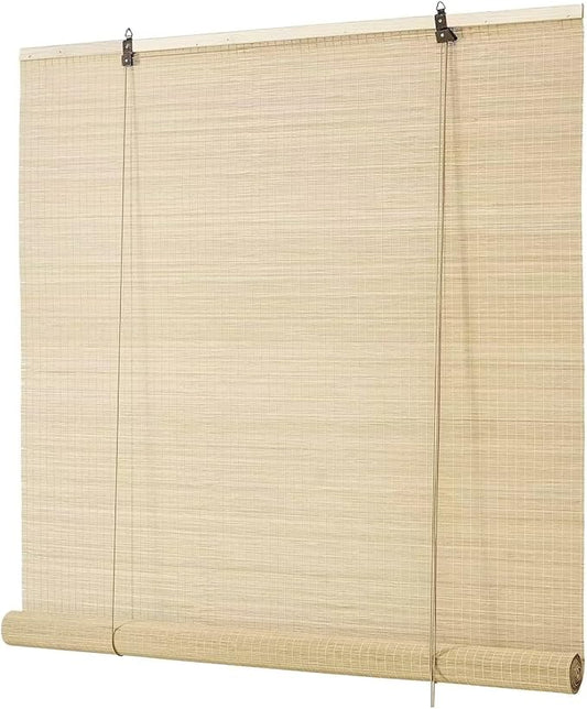 Bamboo Roller Blinds Shades, Outdoor Bamboo Roll Up, Vertical Lifting, by BAYUE