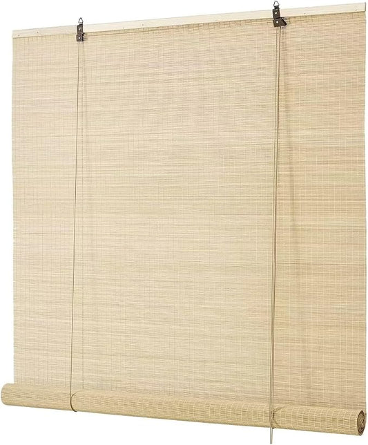 Bamboo Roller Blinds Shades, Outdoor Bamboo Roll Up, Vertical Lifting, by BAYUE