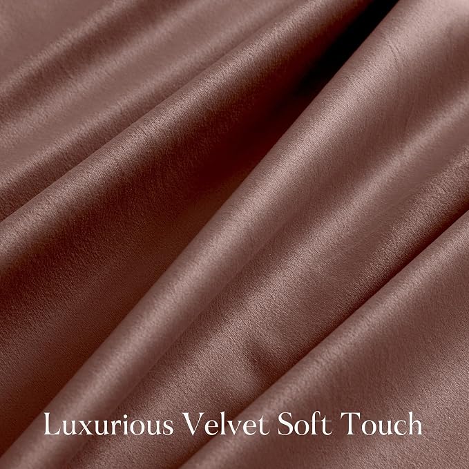 NICETOWN Pink Velvet Curtains 102 inches - Image 5