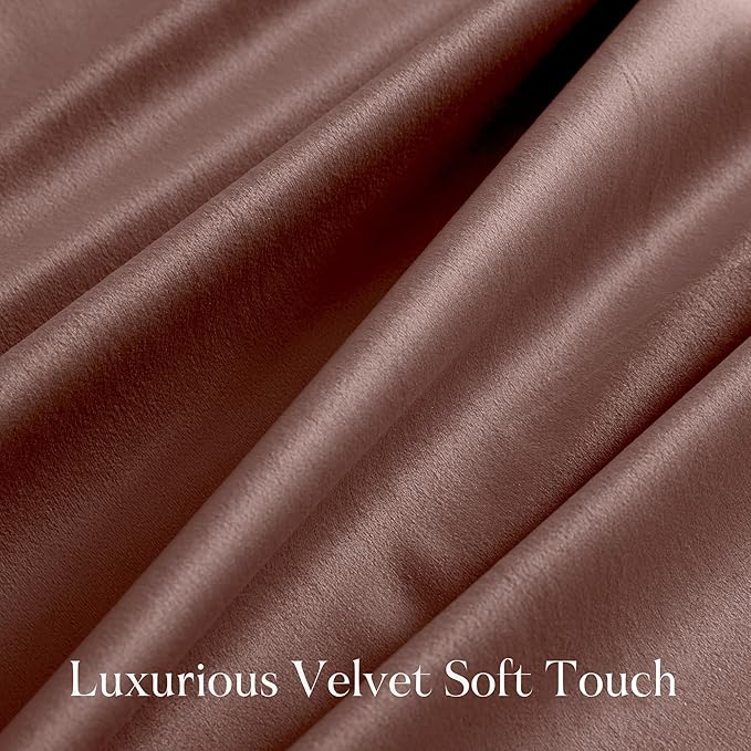 NICETOWN Pink Velvet Curtains 120 inches - Image 5