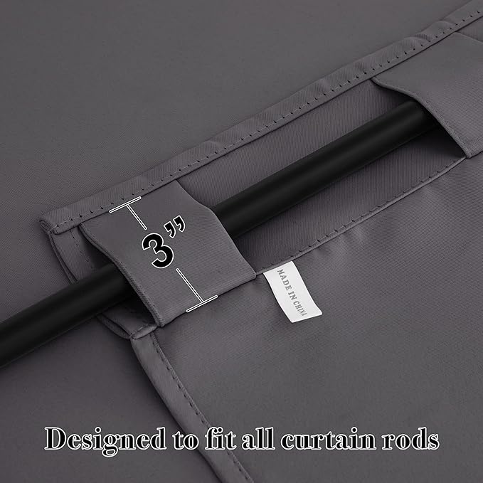 RYB HOME Blackout Curtains 80 inches Long Thermal Insulating Large Window - Image 2