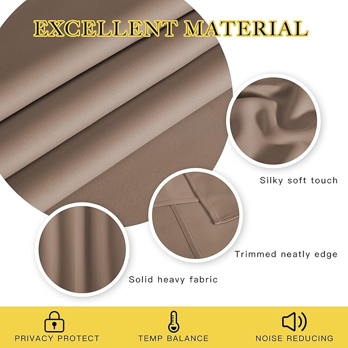 NICETOWN Blackout Curtains 63 inches Long - Image 2