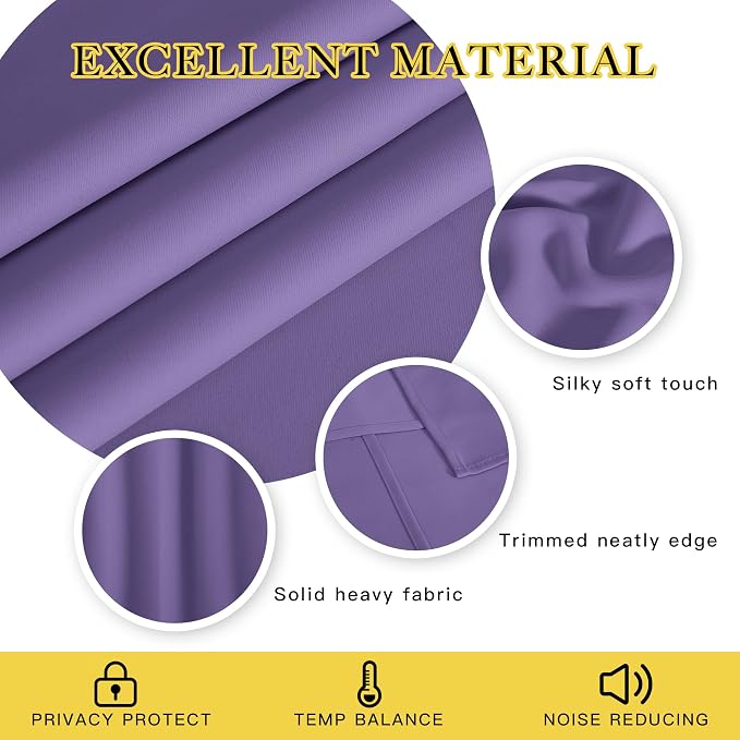 NICETOWN Door Curtain for Closet Doors 80 Inches Long 1 Panel, Room Divider - Image 2