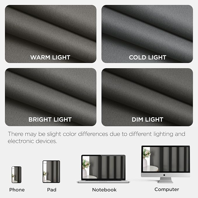 Joydeco Blackout Patio Sliding Door Curtains 90 Inches Long, Grommet Privacy - Image 8