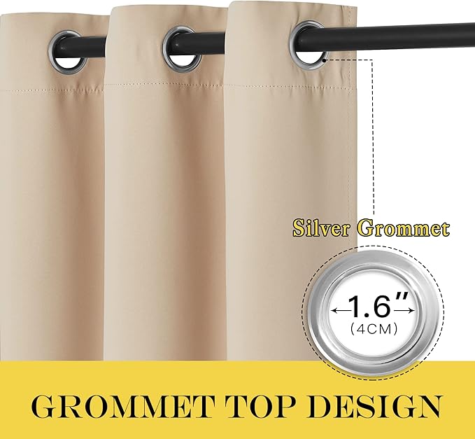 NICETOWN Blackout Window Curtain 90 inch Length - Image 3