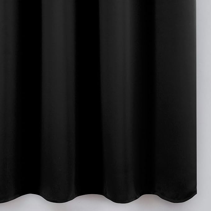 LEMOMO Black Thermal Blackout Curtains/52 x 72 Inch/Set of 2 Panels Room - Image 9