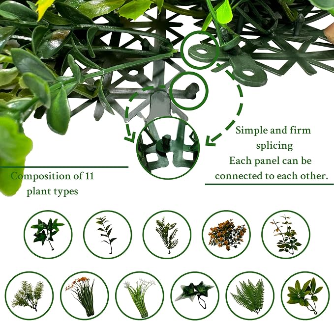 ODTORY Artificial Boxwood Hedges Panels Roll, Outdoor Indoor Home Decor - Image 3