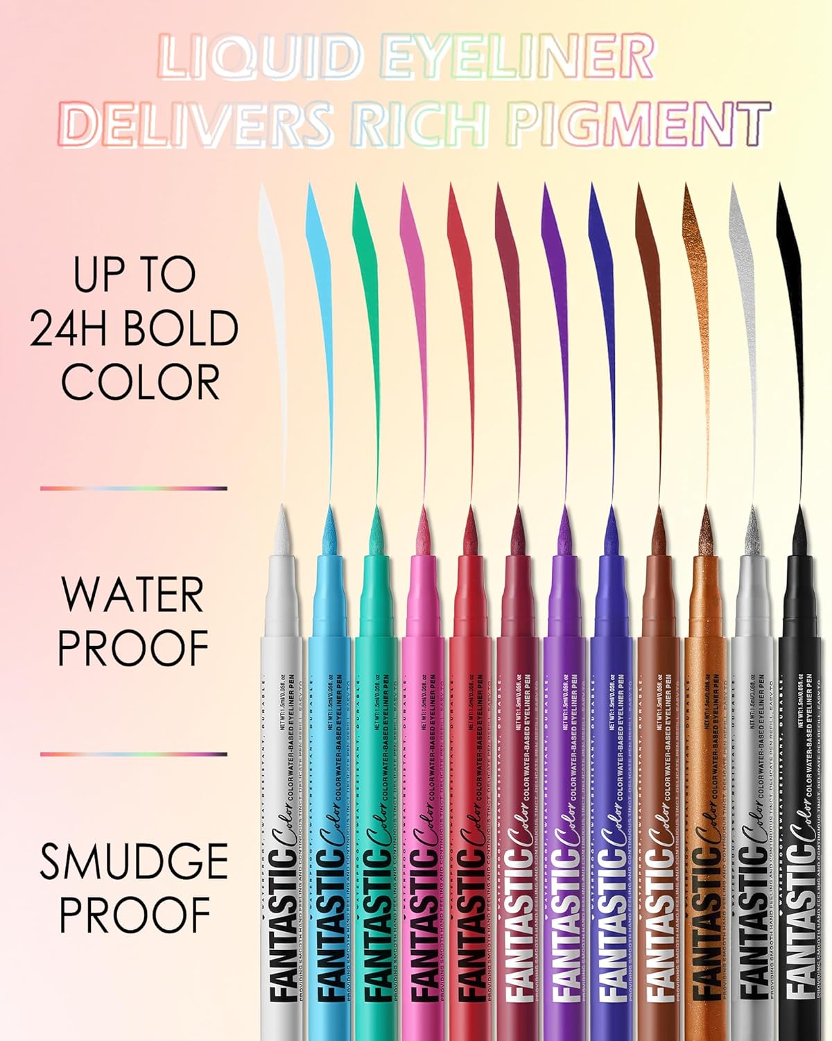 Burgundy Matte Liquid Eyeliner Pencil,Colorful High Pigmented Waterline Eye liner Waterproof Pen, Bright Colored Smudgeproof Long Lasting Eyeliner Pen Christmas Party Festival Makeup Gift for Women-06