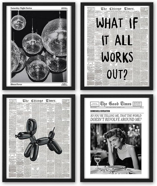 NaZaUK Funky Retro Y2K Wall Art, Prints by Unknown