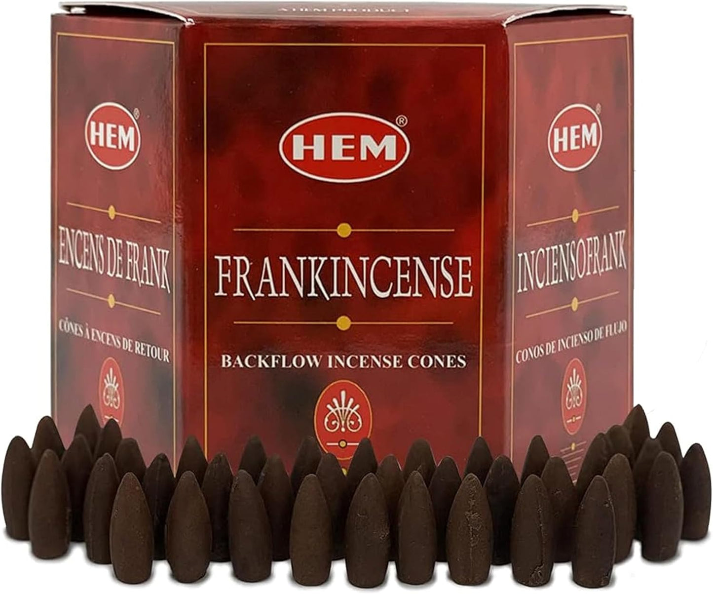 Frankincense Backflow Incense Cones for Inscent Waterfall Aromatic Insent Smoke Fountain Haze Falls