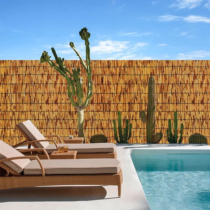 Bamboo Fence, Reed Fencing 4Feet High Bamboo Privacy Screen Outdoor - Image 5