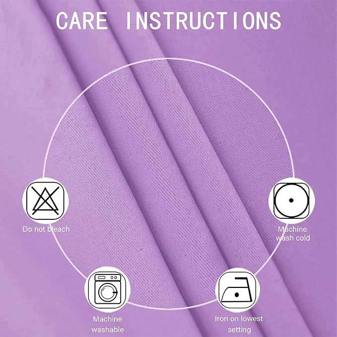 LEMOMO Lavender Thermal Blackout Curtains/52 x 72 Inch/Set of 2 Panels Room - Image 4