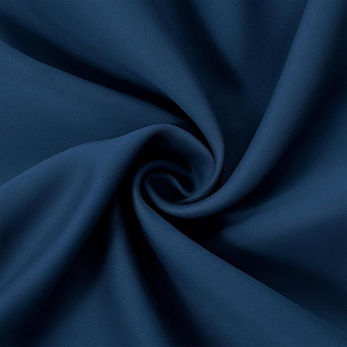 LEMOMO Blackout Curtains 52 x 63 inch/Navy Blue Curtains Set of 2 - Image 5