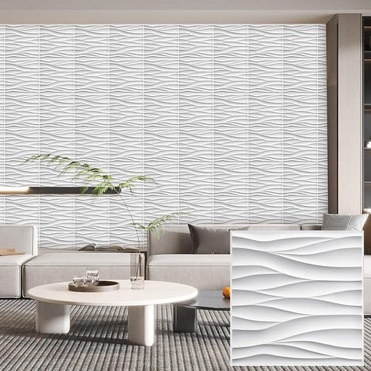 Heikki 30 Pack 3D Wall Panel for Interior Wall Décor, PVC Flower Textured Wall by YourBestChoices