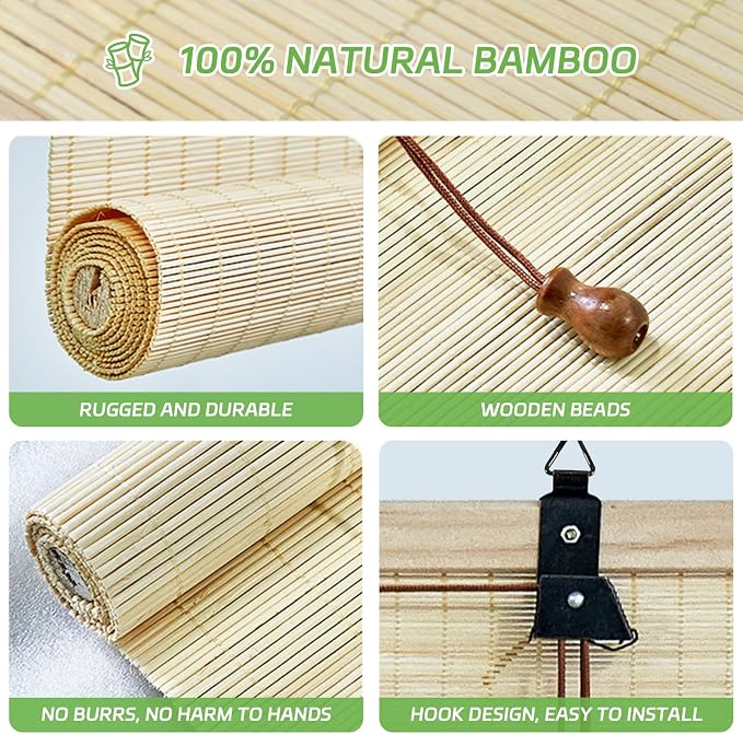 Bamboo Blinds for Door Window - Image 3