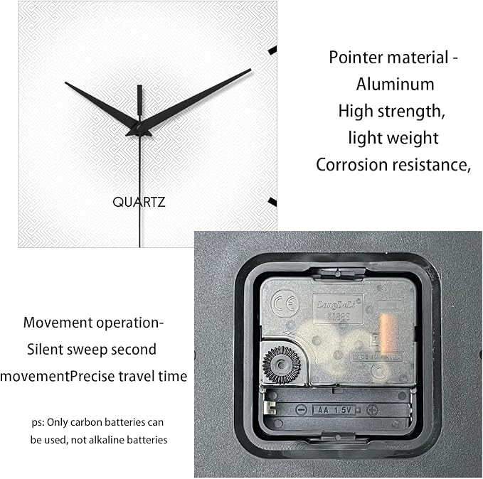 XFM Modern Simple Wall Clock 20 Inch Silent Wall Clocks Battery Operated Large - Image 7