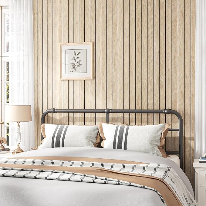 VEELIKE White Oak Wood Wall Panels Peel and Stick Foam Slat Wall Panel - Image 2