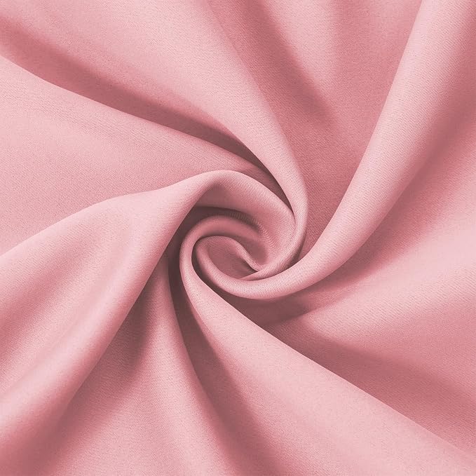LEMOMO Blackout Curtains 66 x 95 inch/Pink Curtains Set of 2 Panels/Thermal - Image 6