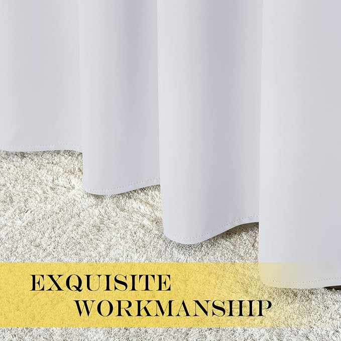 NICETOWN Room Divider Curtain 110 inches Long, Grommet Room Darkening Curtain - Image 6