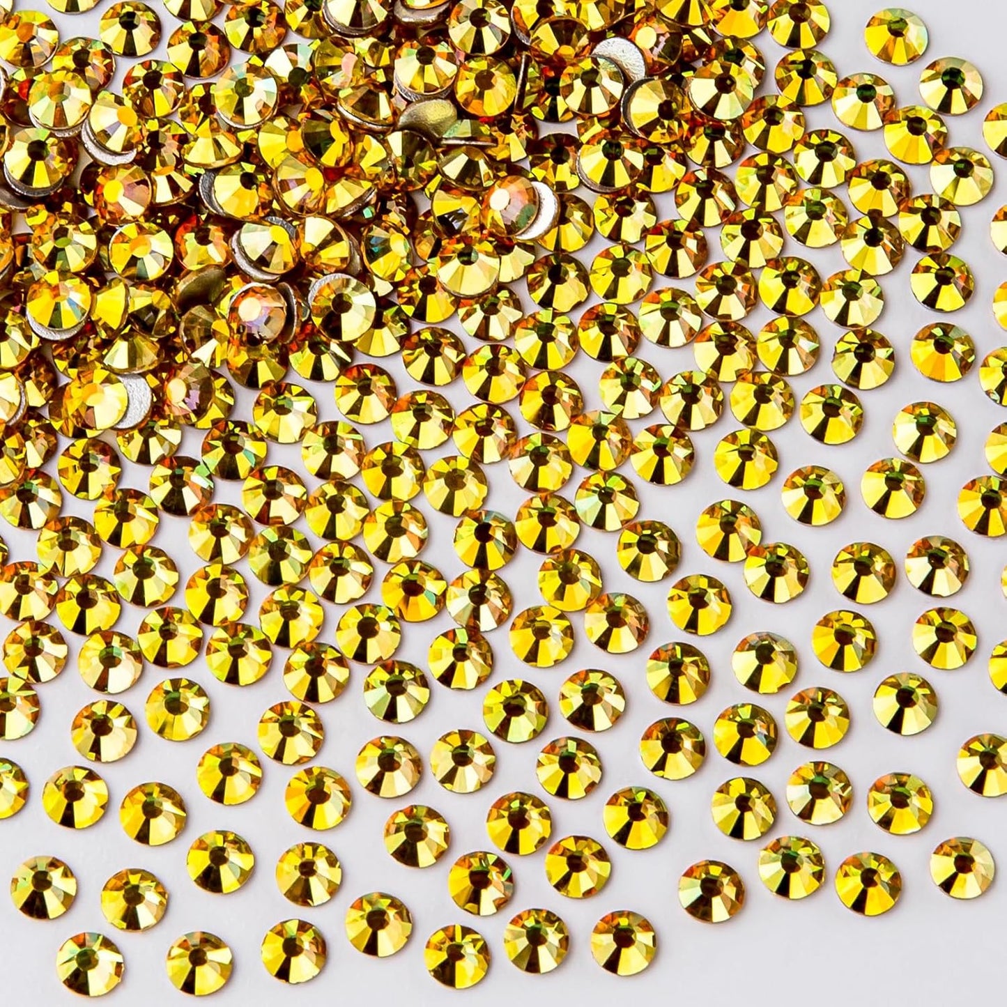 1440Pcs Metallic Sunshine Crystal Rhinestones,Glass Flatback Rhinestones Gemstones for Nail Face Makeup Art Crafts Clothes Decoration -(SS16,4.0mm,Metallic Sunshine)