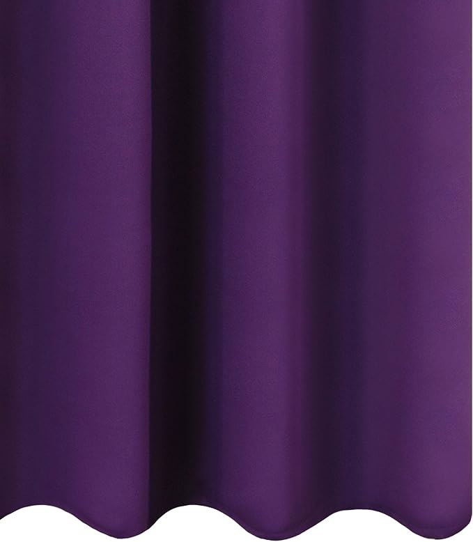LEMOMO Blackout Curtains 66 x 95 inch/Purple Curtains Set of 2 Panels/Thermal - Image 9