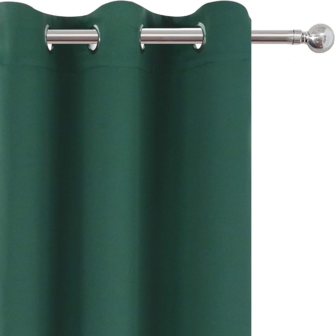 LEMOMO Green Blackout Curtains 40 x 63 Inch Length/Set of 2 Curtain - Image 7