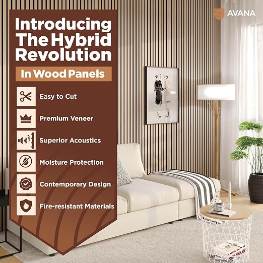 Avana Acoustic Wood Wall Panels – 93.2x11.25 Inch Panels – Fits 94x12 Layout – - Image 2