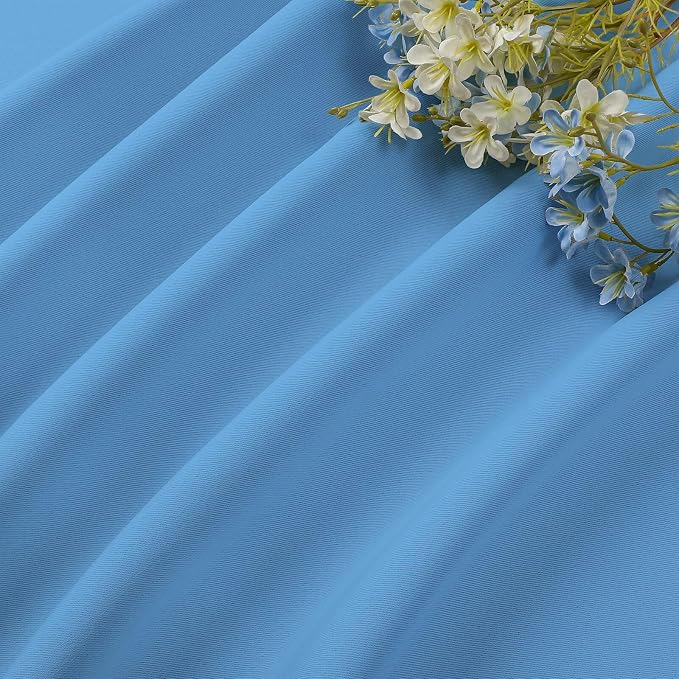 CUCRAF Light Blue Blackout Curtains 90 inch Length 2 Panels Set, Rod Pocket - Image 7