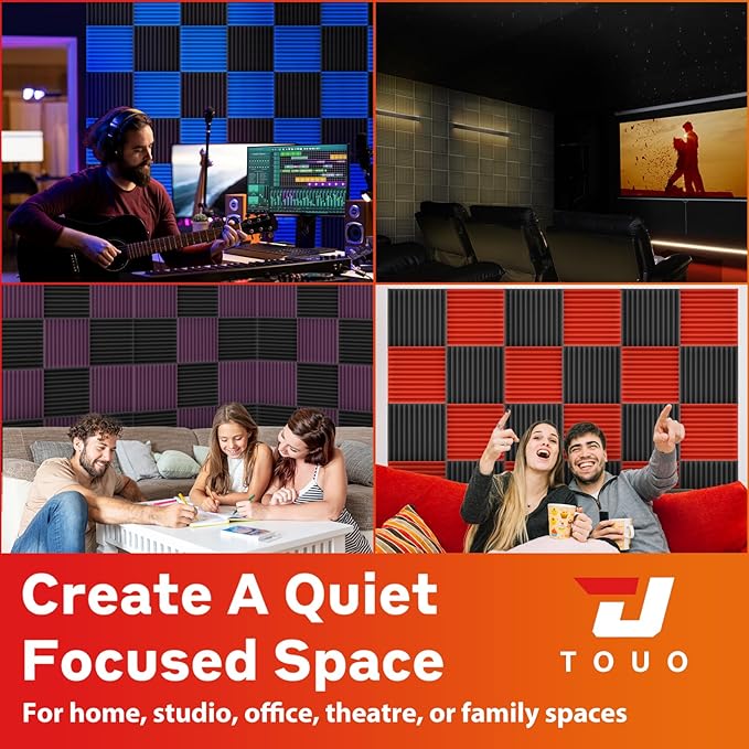 24 Pack Acoustic Panels – Sound Proof Foam Panels - Image 6