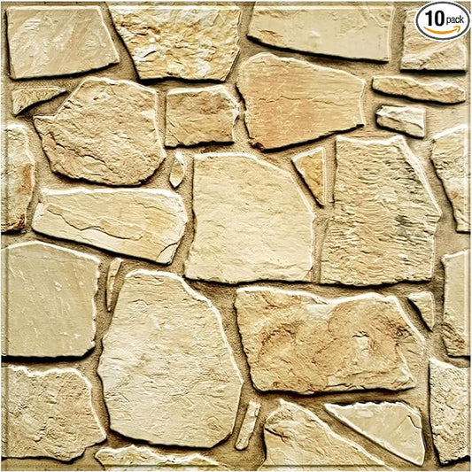 Commomy Peel and Stick Stone Wall Panels by CommomyDecor