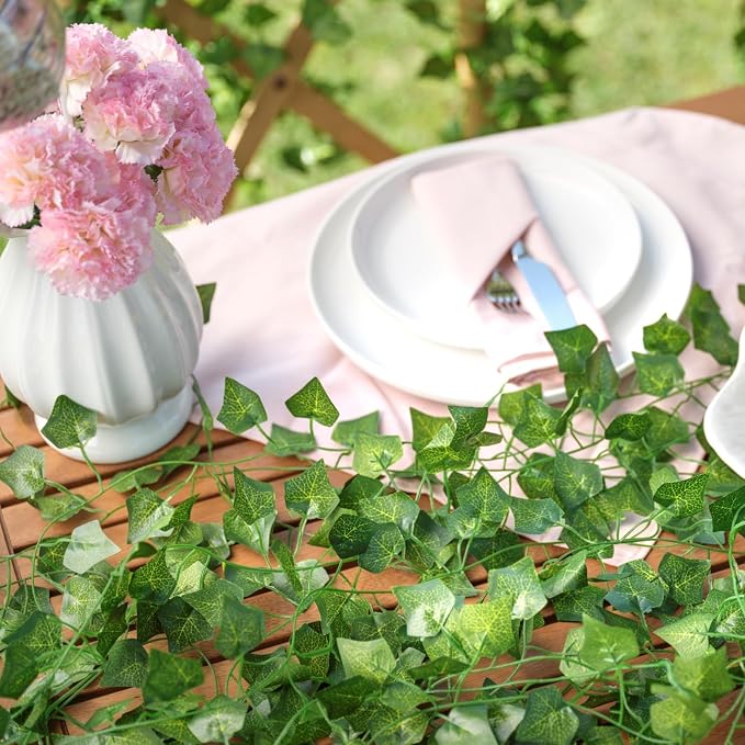 CQURE 120Pack 840Ft Artificial Ivy Fake Vines, Ivy Garland Greenery Garland - Image 7