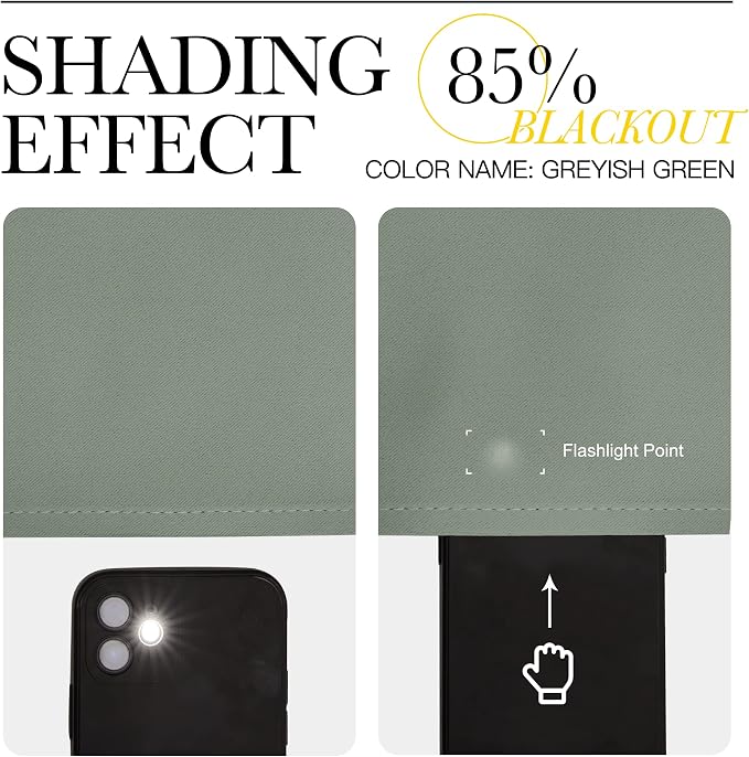 NICETOWN Blackout Sage Green Curtain - Image 8