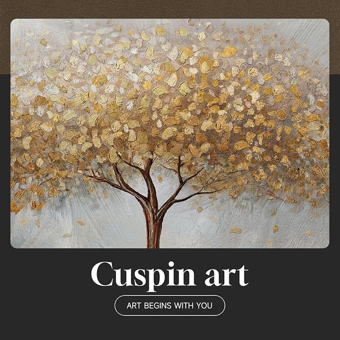 Large Framed Tree of Life Gold Wall Art, Large Canvas Prints Paintings Artwork - Image 6