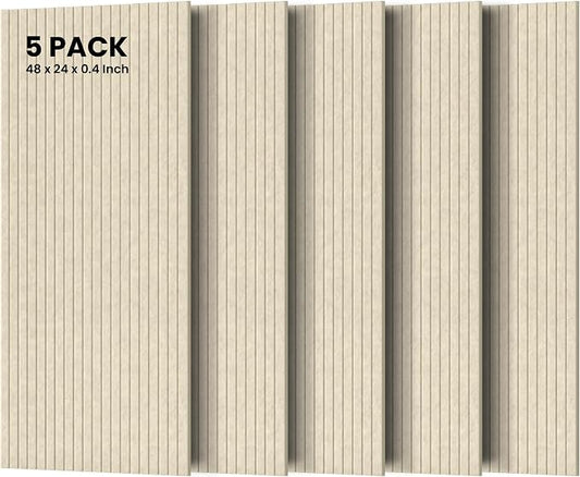 5 Pack Acoustic Panels, 47.2 x 23.6 x 0.35 Inch Sound Proof Panels by TO-TH