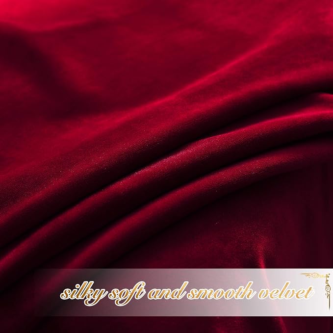 NICETOWN Christmas Red Velvet Curtains and Drapes - Image 4