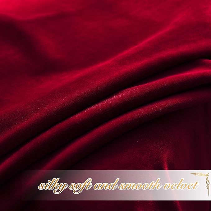 NICETOWN Christmas Red Velvet Curtains and Drapes - Image 5