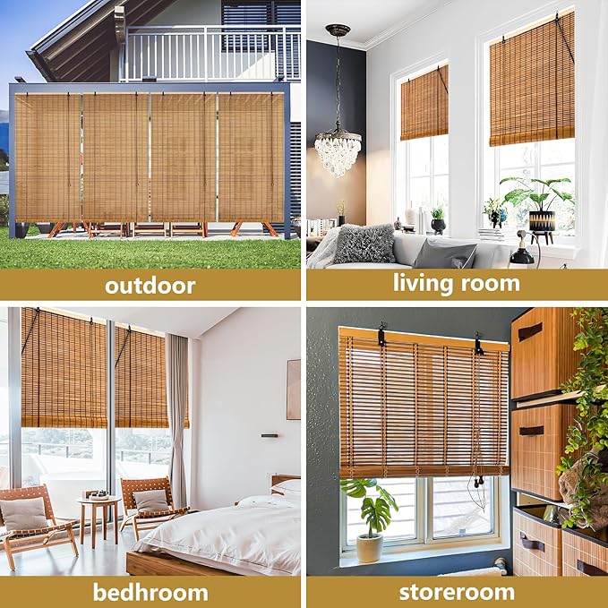 30x48 Inch Bamboo Blinds for Interior Windows, Light-Filtering & Privacy - Image 5