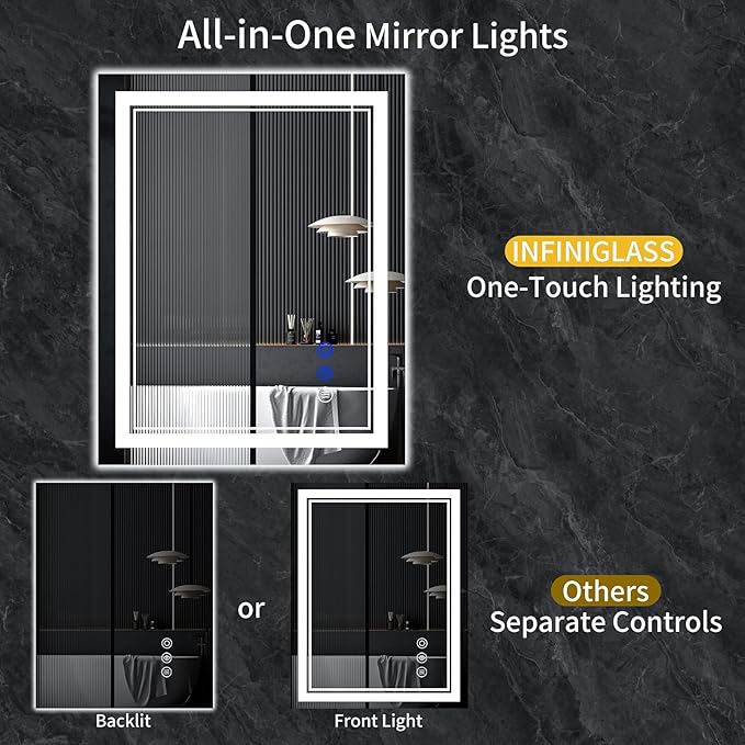 36"x30" LED Bathroom Mirror - Image 2