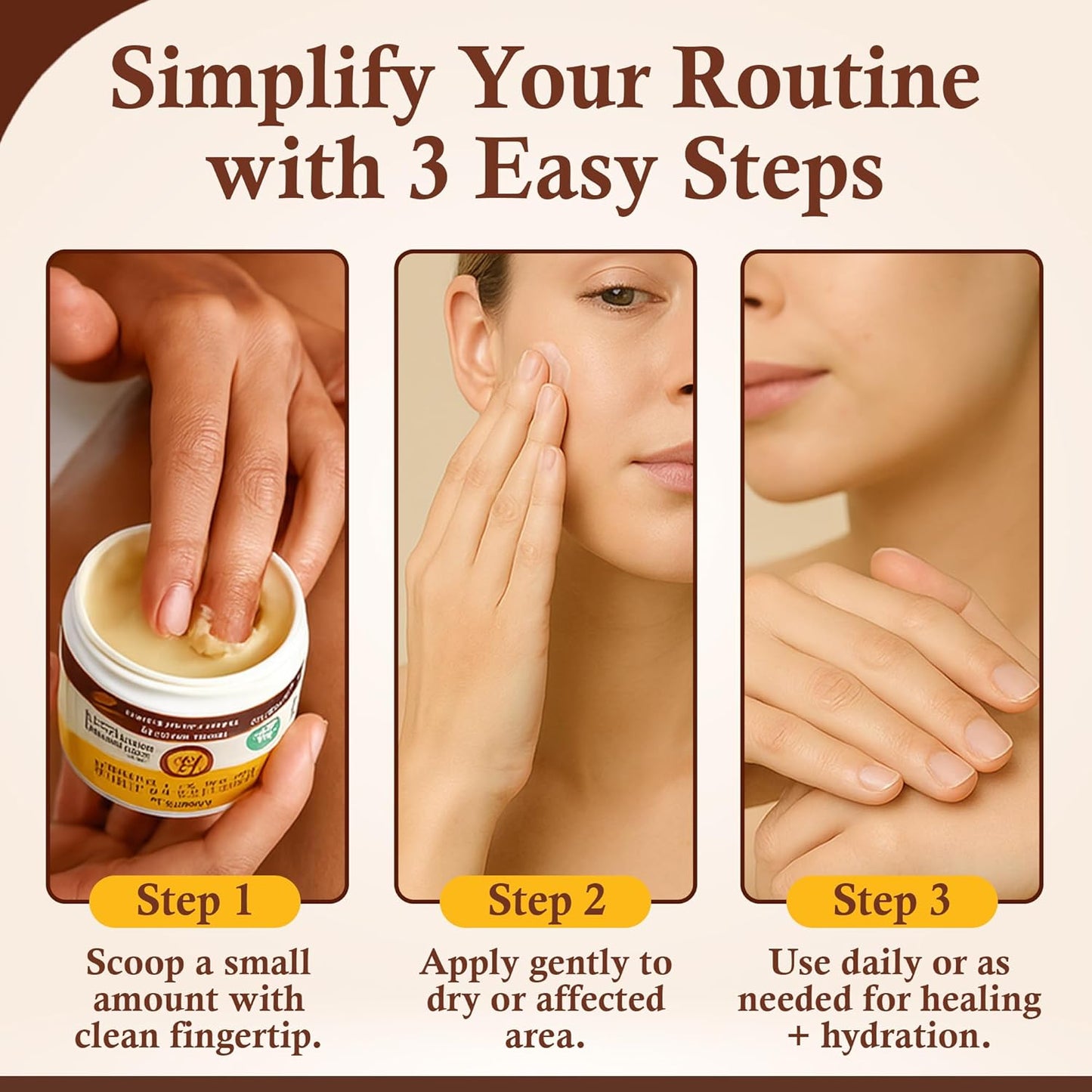 Sweet Bee Magic All In One Healing Organic Balm - Natural Skin Healing Cream, Beeswax Balm for Dry Skin, Face & Body Moisturizer - Certified Organic, All Natural Aid - 1 Jar (4oz)