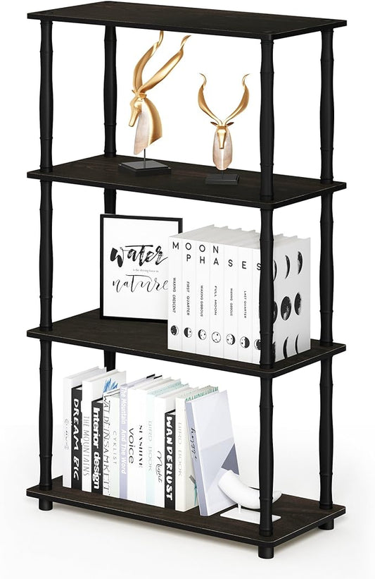 Furinno Turn-N-Tube 4-Tier Multipurpose Shelf Display Rack, Classic Tubes by Furinno-FitsYourSpaceFitsYourBudget