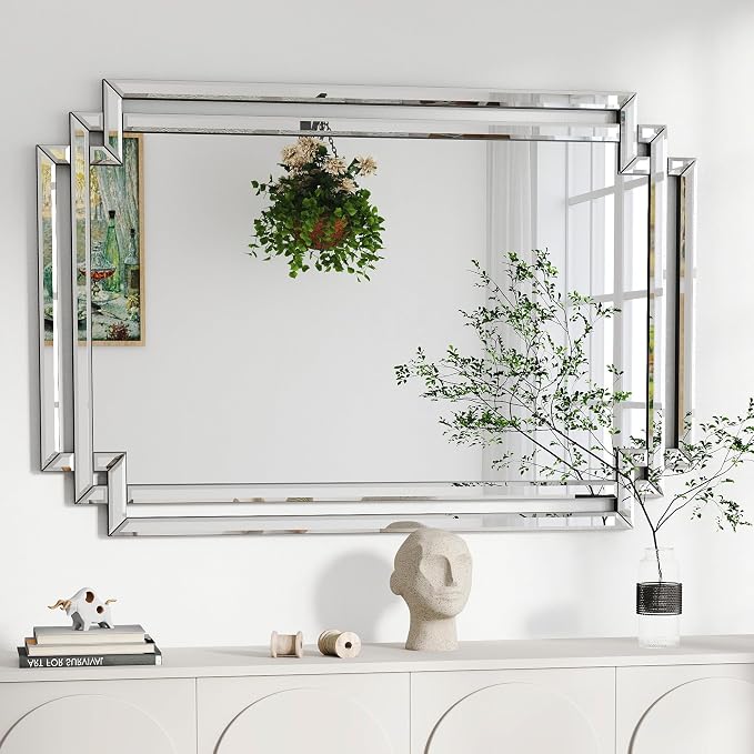 Rectangular Large Decorative Wall Mirror by AutdotWallMirrors