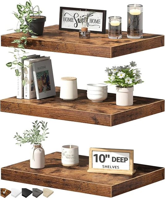 QEEIG 10" Deep Floating Shelves by QEEIG