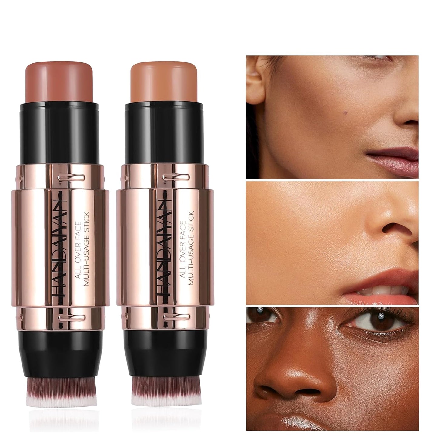 8 Colors Cream Contour Sticks Makeup Kit, Dual-Ended Concealer Stick With Soft Brush, Non-Greasy Long-Wear Face Primer Multi-Use Contouring Pen, Full Coverage Shades Corrector Concealer (05#)