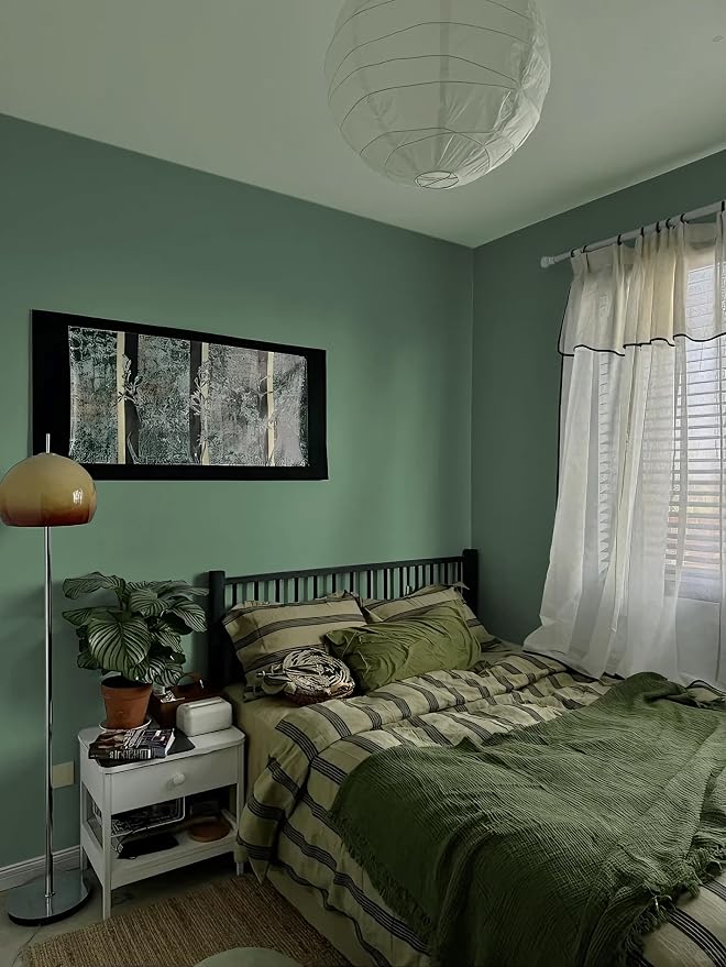 Dimoon 394''x17.7'' Green Peel and Stick Wallpaper Contact Paper Modern Self - Image 7