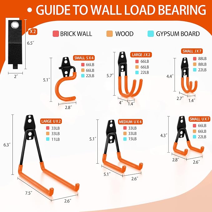 28 Pack Garage Hooks Heavy Duty - Image 2