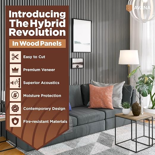 Avana Acoustic Wood Wall Panels – 93.2x11.25 Inch Panels – Fits 94x12 Layout – - Image 2