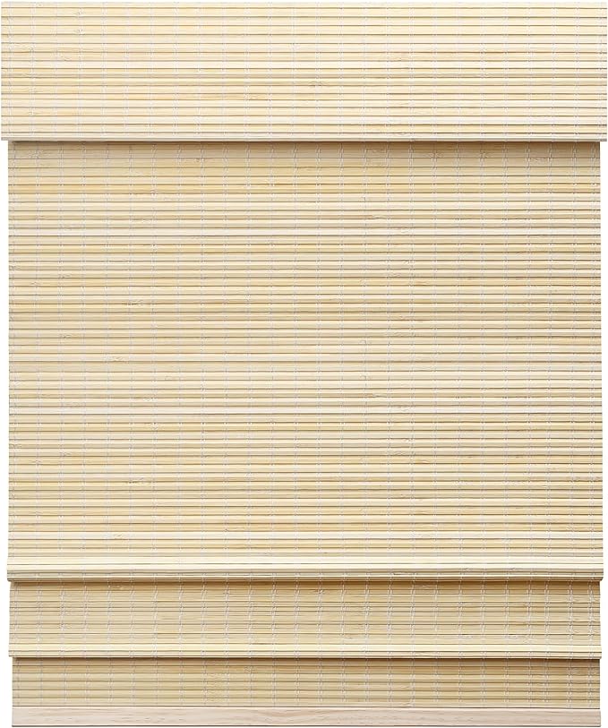 LazBlinds Cordless Bamboo Roman Shades, Custom Privacy Light Blocking Window by LazBlinds