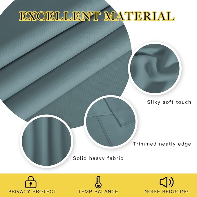 NICETOWN Patio Blackout Curtain Panels - Image 2